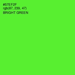 #57EF2F - Bright Green Color Image